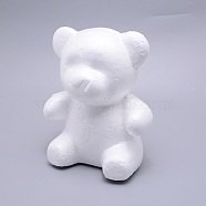 Modelling Polystyrene Foam, DIY Decoration Crafts, Bear, White, 16.5x12x19cm(DIY-WH0184-46)