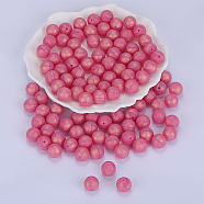 Round Silicone Focal Beads, Chewing Beads For Teethers, DIY Nursing Necklaces Making, Misty Rose, 15mm, Hole: 2mm(SI-JX0046A-65)