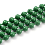 Handmade Brass Ball Chains, Soldered, with Spool, Green, 2.5mm, 32.8 Feet(10m)/roll(KK-J276-16A-P15)