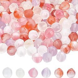 Nbeads 120Pcs 6 Colors Glass Beads, Nuggets, Half Drilled, for DIY Hair Accessories, Mixed Color, 13x12x11.5mm, Hole: 1.2mm, 20pcs/color(GGLA-NB0001-11)