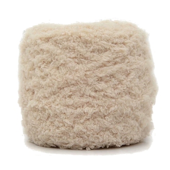 Polyester Soft Coral Velvet Yarn, Fluffy Chenille Yarn for Knitting & Crochet DIY Craft, Warm Yarn for Bag Hat Scarves Clothes Gloves Slippers Dolls, BurlyWood, 4mm