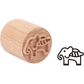 Wood Wax Seal Stamp, Animal Pattern, 35mm