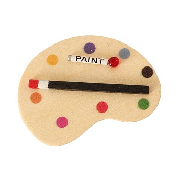 Palette Wood Mini Model, Micro Landscape Dollhouse Accessories, Pretending Prop Decorations, Colorful, 51x36mm