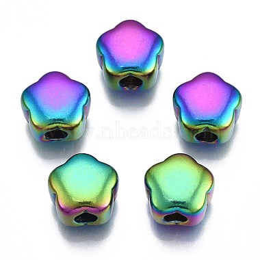 Multi-color Flower 304 Stainless Steel Beads