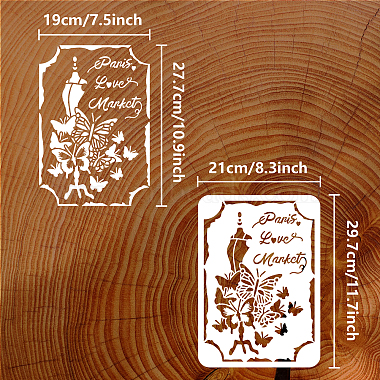 Schablonenvorlagen aus Kunststoff zum Zeichnen(DIY-WH0396-0012)-2