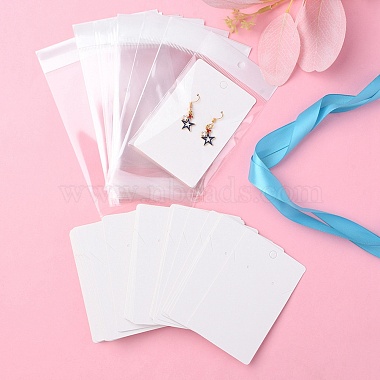100Pcs Rectangle Paper One Pair Earring Display Cards with Hanging Hole(CDIS-YW0001-02B)-6