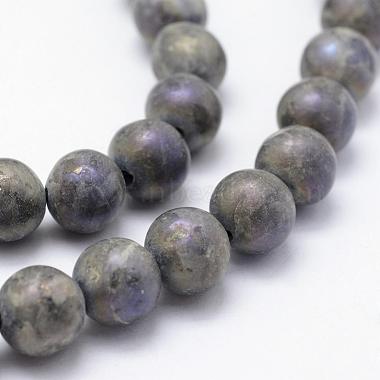 Electroplate Natural Labradorite Beads Strands(G-F518-05-10mm)-3