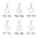 kissitty 6 conjuntos 6 conjunto de joyas con forma de corazón para el día de San Valentín(SJEW-KS0001-01)-8