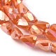 Electroplate Opaque Solid Color Glass Beads Strands(EGLA-G035-B-FR01)-3