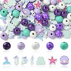 Natural Wooden Beads, Mixed Shapes, Mixed Shapes, 9~20x15~26x5.5~6mm, Hole: 2~4mm, total: 100pcs/set(WOOD-CJ0002-D)