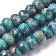 Synthetic African Pyrite Beads Strands, Dyed, Rondelle, 6x4mm, Hole: 0.8mm, about 103 pcs/Strand, 15.94 inch(40.5 cm) (G-D0006-D01-B-01)
