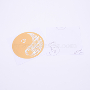 Self Adhesive Brass Stickers, Scrapbooking Stickers, for Epoxy Resin Crafts, Golden, Yin Yang Pattern, 41x0.1mm(DIY-TAC0005-38J-4cm)