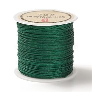 50 Yards Nylon Chinese Knot Cord, Nylon Jewelry Cord for Jewelry Making, Dark Green, 0.8mm(NWIR-C003-01A-18)