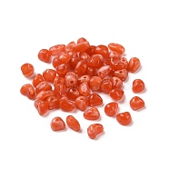 Acrylic Beads, Imitation Gemstone, Chips, Orange Red, 4.6x7x6mm, Hole: 1.5mm, about 4200pcs/500g(OACR-C013-09G)
