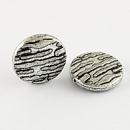 Flat Round Antique Acrylic Beads, Antique Silver, 28x8mm, Hole: 2mm, about 149pcs/500g(PACR-S209-57AS)