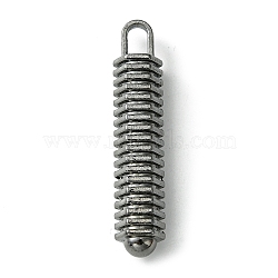 Alloy Pendants, Column, Gunmetal, 44x8x9mm, Hole: 6~3.5mm(FIND-R146-14)