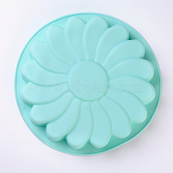 Food Grade Silicone Molds, Fondant Molds, For DIY Cake Decoration, Chocolate, Candy Mold, Flower, Random Single Color or Random Mixed Color, 228x232.5x37.5mm(DIY-E018-05)