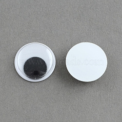 Black & White Wiggle Googly Eyes Cabochons DIY Scrapbooking Crafts Toy Accessories, Black, 8x3mm(KY-S002-8mm)