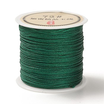 50 Yards Nylon Chinese Knot Cord, Nylon Jewelry Cord for Jewelry Making, Dark Green, 0.8mm