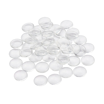 Transparent Glass Cabochons, Clear Dome Cabochon for Cameo Photo Pendant Jewelry Making, Clear, 19.5~20x5.5mm, 90pcs/Bag