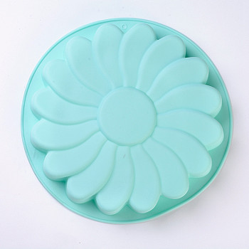 Food Grade Silicone Molds, Fondant Molds, For DIY Cake Decoration, Chocolate, Candy Mold, Flower, Random Single Color or Random Mixed Color, 228x232.5x37.5mm