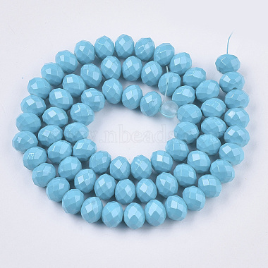 Opaque Spray Painted Glass Beads Strands(X-DGLA-T001-005C)-2