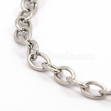 Tarnish Resistant 304 Stainless Steel Cable Chains Bracelets(BJEW-E034-22P)-2