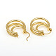 Brass Triple Hoop Earrings(EJEW-G282-04G)-2