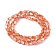 Electroplate Opaque Solid Color Glass Beads Strands(EGLA-G035-B-FR01)-2