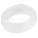 Plastic Boning for Bridal Dress Bustle, Crinoline Boning, Round Hose, White, 5x2.5mm, 20m/roll(KY-WH0051-12)