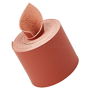 2M Flat Microfiber Imitation Leather Cord, for Clothes Decor, Brown, 49.5mm, about 2.19 Yards(2m)/Roll(FIND-WH0420-75D-02)