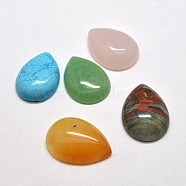 Gemstone Cabochons, Mixed Stone, teardrop, Mixed Color, 40x30x9mm(G-G525-30x40mm-M1)