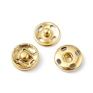 Ion Plating(IP) 202 Stainless Steel Snap Buttons, Garment Buttons, Sewing Accessories, Golden, 10x3.5mm(BUTT-I017-01A-G)