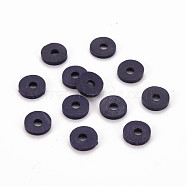 Handmade Polymer Clay Beads, for DIY Jewelry Crafts Supplies, Disc/Flat Round, Heishi Beads, Indigo, 6x1mm, Hole: 2mm, about 1175pcs/50g(X-CLAY-Q251-6.0mm-146)