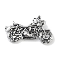 Tibetan Style Alloy Pendants, Motorbike, Antique Silver, 32.5x55x15mm, Hole: 3mm(PALLOY-S031-04A)