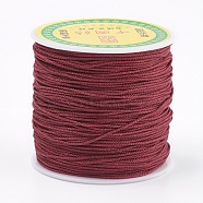 Polyester Cord, Brown, 0.8mm, about 87.48 yards(80m)/roll(OCOR-P008-192)