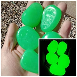 Resin Imitation Luminous Stone Display Decoration, Nuggest, Lime Green, 45mm(PW-WG93589-09)