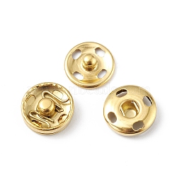 Ion Plating(IP) 202 Stainless Steel Snap Buttons, Garment Buttons, Sewing Accessories, Golden, 10x3.5mm(BUTT-I017-01A-G)