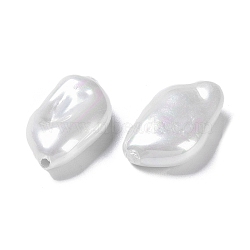 Glass Imitation Baroque Pearl with Irregular Shapes, Seashell Color, 20x11x5.5mm, Hole: 1mm(GLAA-B019-01D)