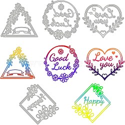 Globleland 4Pcs 4 Style Carbon Steel Cutting Dies Stencils, for DIY Scrapbooking/Photo Album, Decorative Embossing DIY Paper Card, Mixed Patterns, 1pc/style(DIY-DM0001-64)