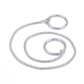 304 Stainless Steel Dog Choke Chain Collar, Snake Chain Collar Choker, for Training Walking, Stainless Steel Color, 14.37 inch(36cm), 2.3mm