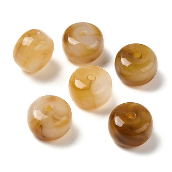 Transparent Acrylic Beads, Barrel, Dark Goldenrod, 14.5x10mm, Hole: 2mm