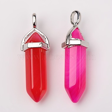 Natural Agate Double Terminated Pointed Pendants(X-G-F295-05H)-2