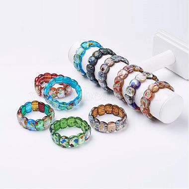 Mixed Color Millefiori Lampwork Bracelets