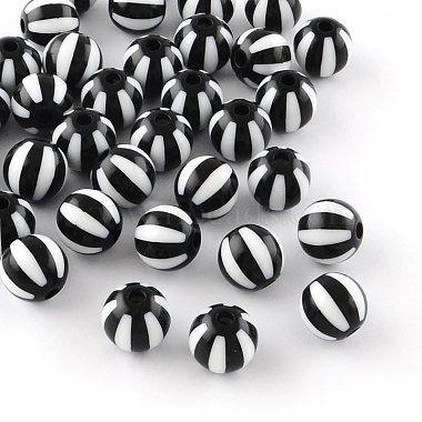 Black Round Acrylic Beads