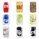36Pcs 9 Colors Handmade Silver Foil Lampwork Beads(FOIL-OC0001-04)-1