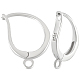 Anti-Tarnish Beebeecraft 2 Pairs Rhodium Plated 925 Sterling Silver Hoop Earring Findings(STER-BBC0005-98)-1