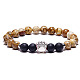 Natural Picture Jasper Bead Stretch Bracelets for Women Men(XZ2326-3)-1