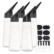 Plastic Glue Bottles, Plastic Funnel Hopper and Chalkboard Sticker Labels, White, 21.5cm, Capacity: 250ml(TOOL-BC0008-64)