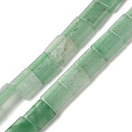 Natural Green Aventurine Beads Strands, 2-Hole, Rectangle, 5.5~6x5x2.5mm, Hole: 0.9mm, about 69~70pcs/strand, 15.12~15.2 inch(38.4~38.6cm)(G-F762-A20-01)